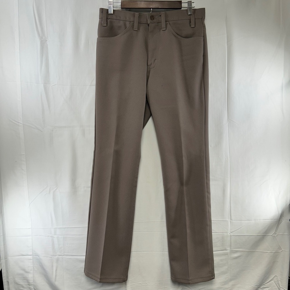 Levi's Sta-Prest Pants Mens 32x34 Brown Vintage 90s Made in USA Action Slacks